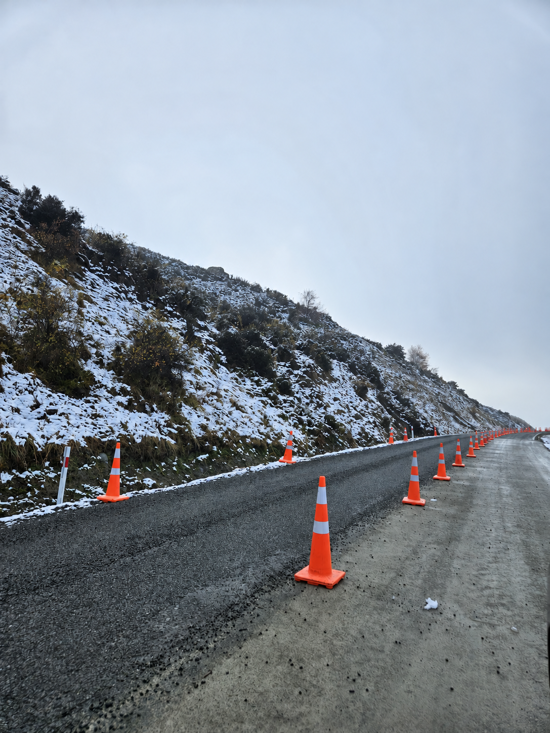 Traffic management on a cold-weather rural New Zealand road